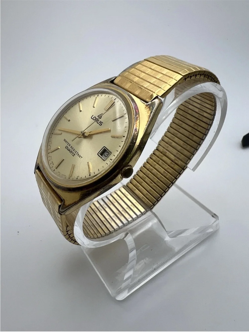 Lorus by seiko Gold Tone Quartz Date Watch